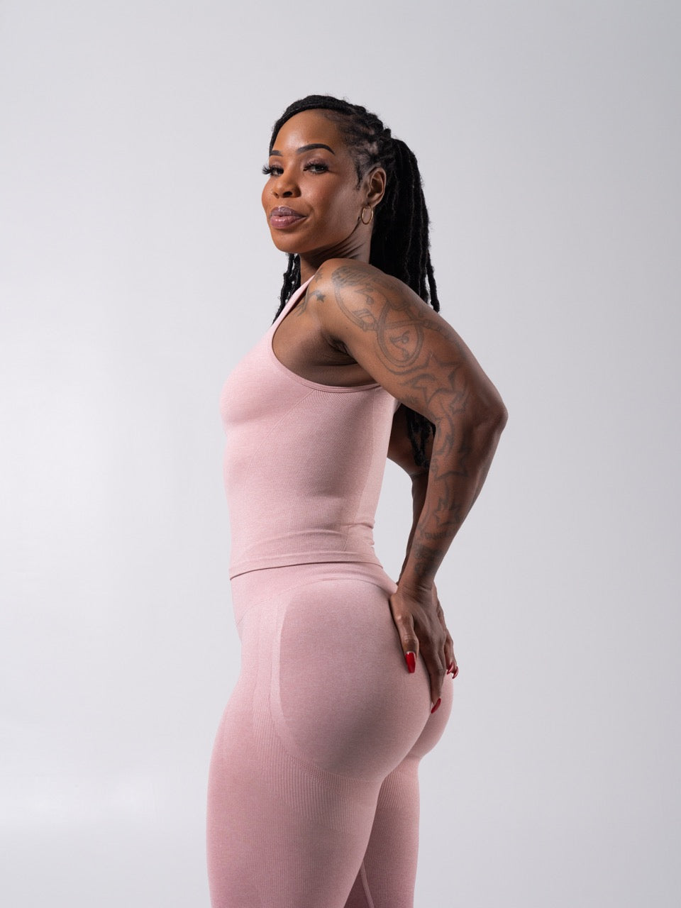 **PREORDER** Shape Seamless Hip Tank - Heather Rose Water