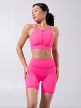 Thumbnail 1 of Wicked Zip Sports Bra - Hot Mess, 1 of 11