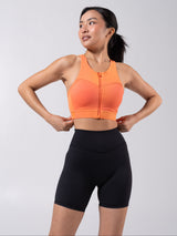 Thumbnail 1 of Wicked Zip Sports Bra - Lava Print, 1 of 11