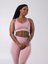 Thumbnail 4 of **PREORDER** Vida Seamless Sports Bra - Heather Rose Ombre, 4 of 7