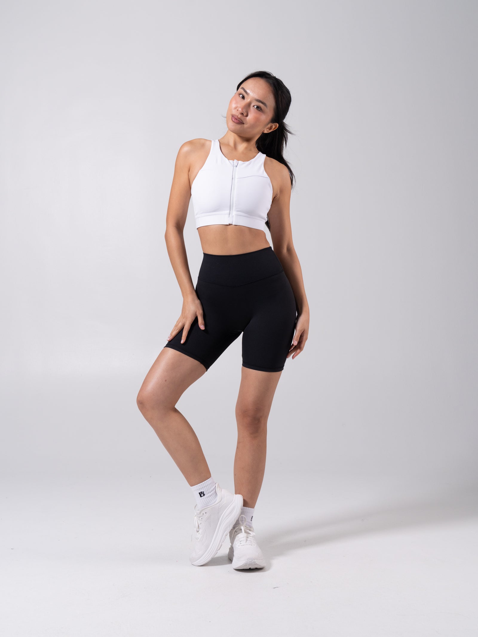 Wicked Zip Sports Bra - White