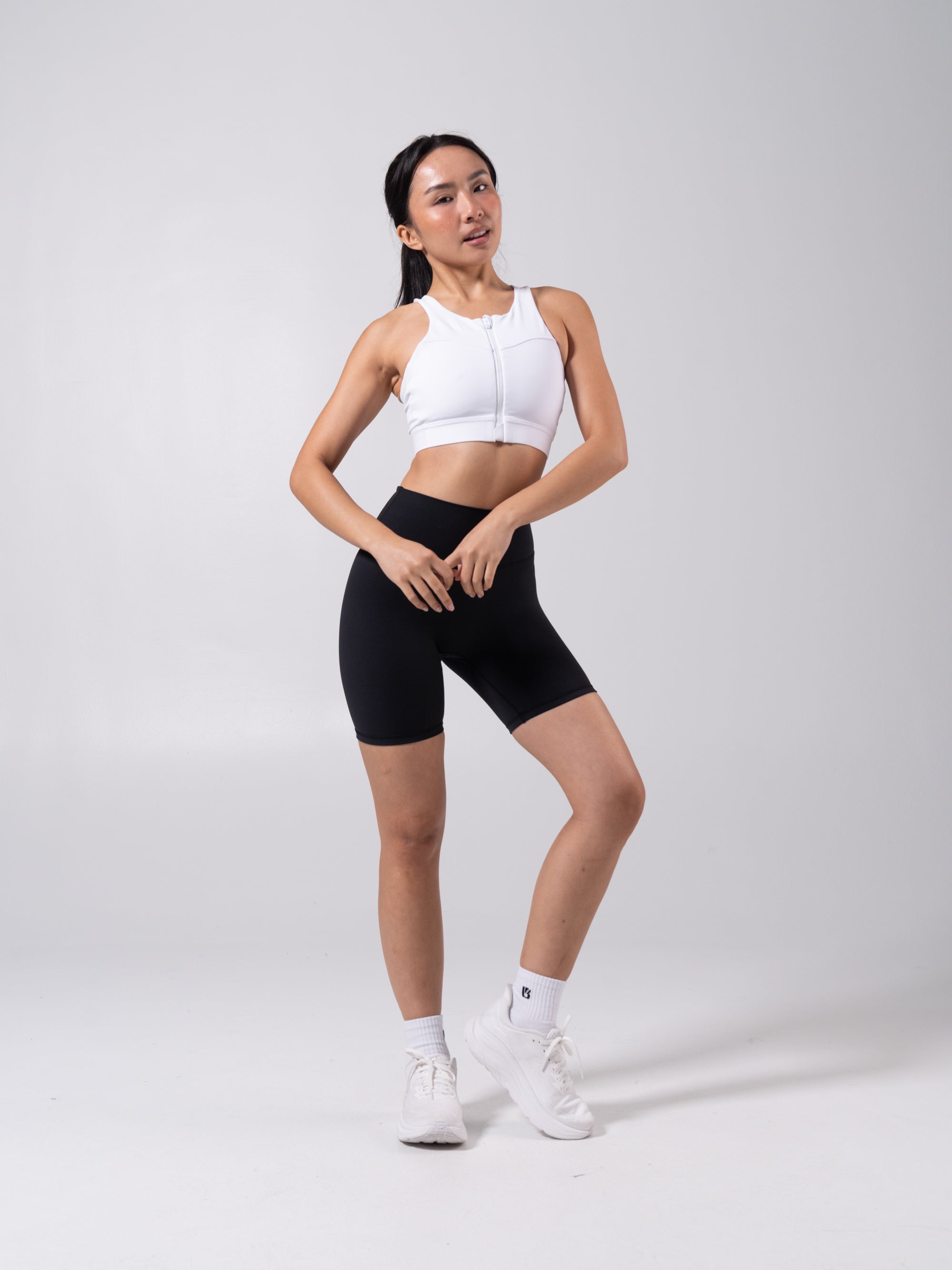 Wicked Zip Sports Bra - White