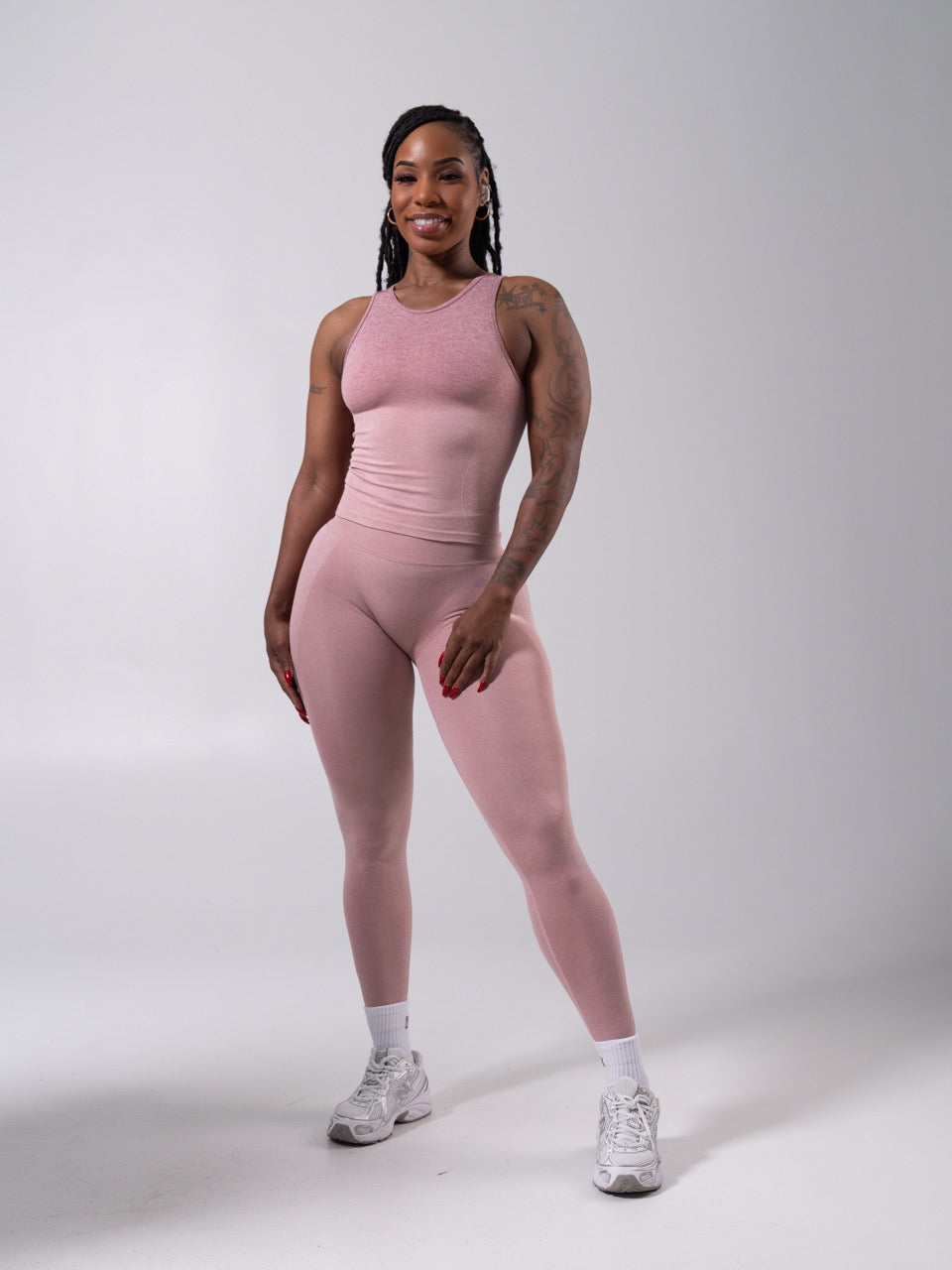 **PREORDER** Shape Seamless Hip Tank - Heather Rose Ombre