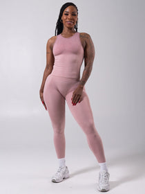 Miracle Seamless Mid Rise Legging - Heather Rose Water