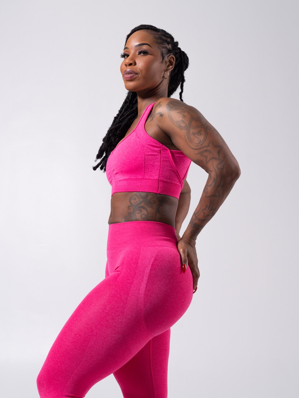 **PREORDER** Vida Seamless Sports Bra - Heather Miami Vice