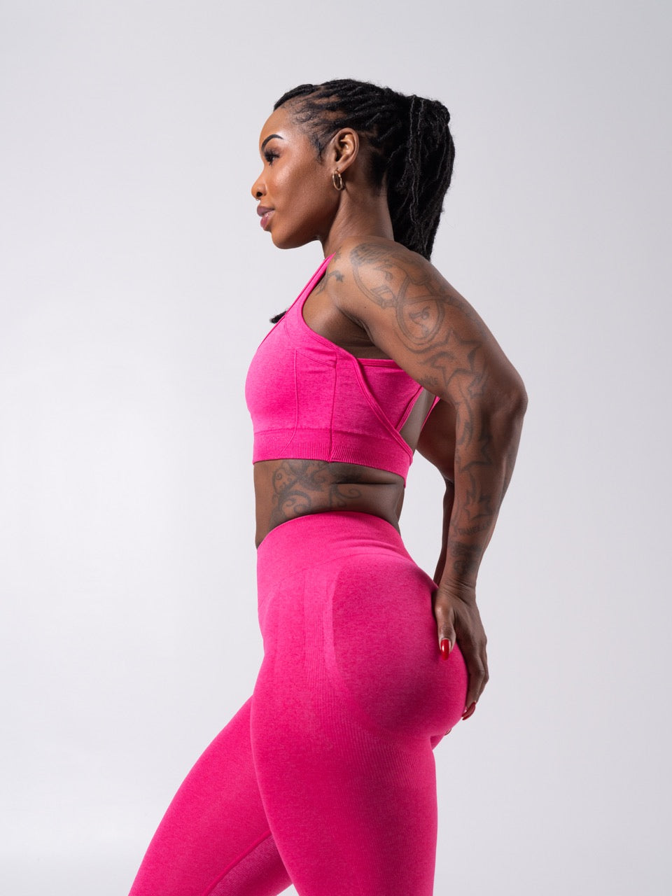 **PREORDER** Vida Seamless Sports Bra - Heather Miami Vice