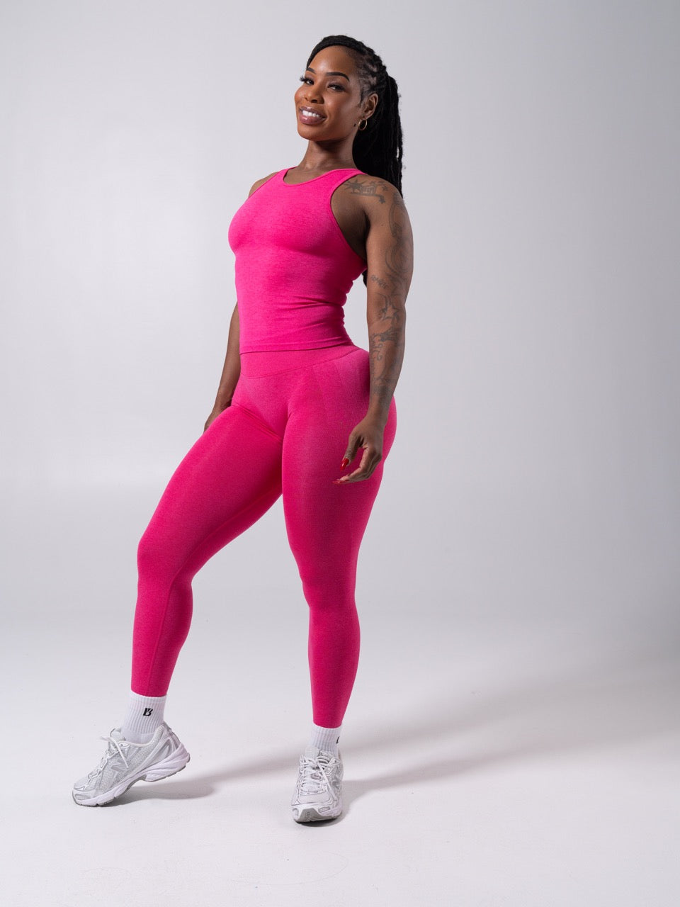 **PREORDER** Shape Seamless Hip Tank - Heather Miami Vice
