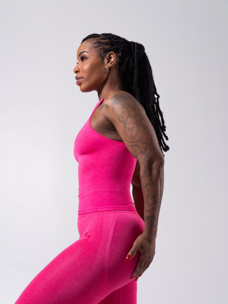 **PREORDER** Shape Seamless Hip Tank - Heather Miami Vice