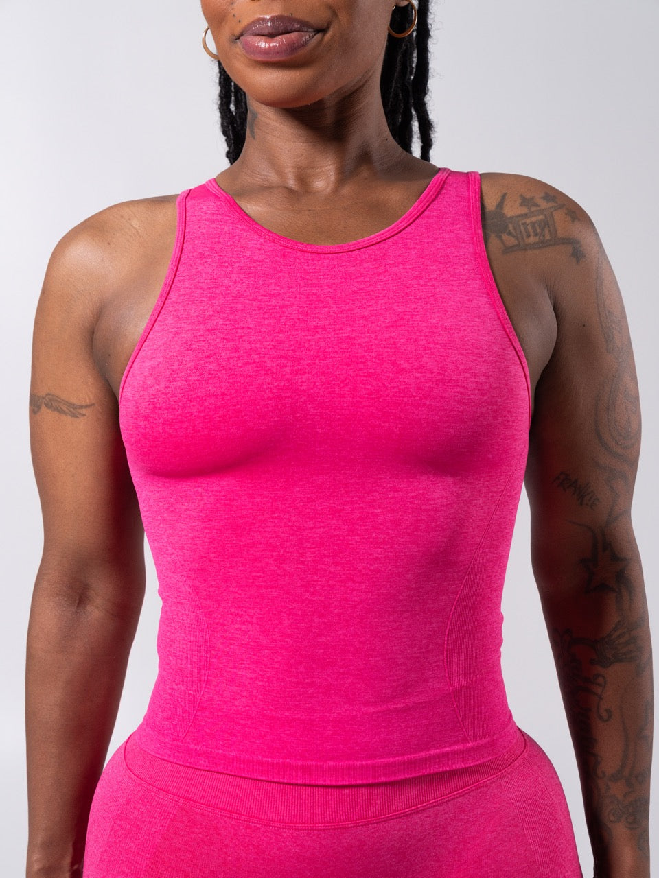 **PREORDER** Shape Seamless Hip Tank - Heather Miami Vice