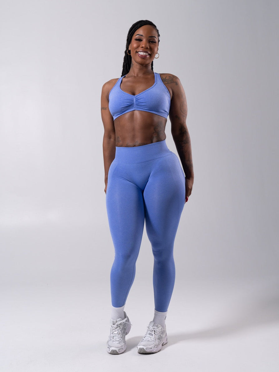 **PREORDER** Miracle Seamless Hip Rise Legging - Heather Azul