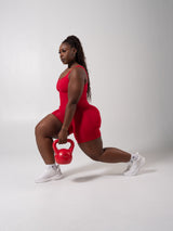 Thumbnail 2 of **PREORDER** Miracle Scrunch Seamless Bodysuit 5" - Heather Lipstick Red, 2 of 8