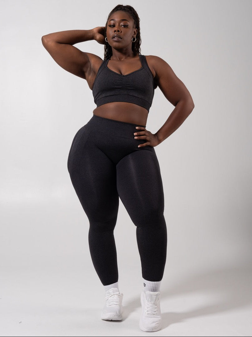 Miracle Seamless Mid Rise Legging - Heather Charcoal
