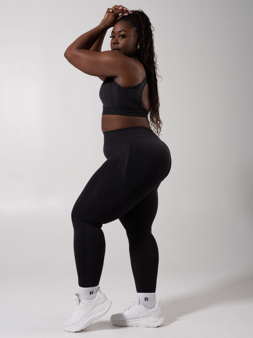 Miracle Seamless Mid Rise Legging - Heather Charcoal