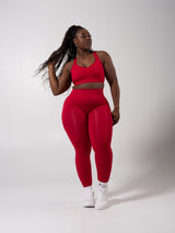 Thumbnail 9 of **PREORDER** Miracle Seamless Hip Rise Legging - Heather Lipstick Red, 9 of 9