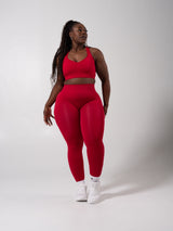 Thumbnail 7 of **PREORDER** Vida Seamless Sports Bra - Heather Lipstick Red, 7 of 7