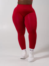 Thumbnail 5 of **PREORDER** Miracle Seamless Hip Rise Legging - Heather Lipstick Red, 5 of 9