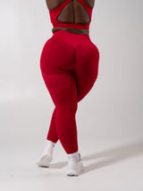 Thumbnail 8 of **PREORDER** Miracle Seamless Hip Rise Legging - Heather Lipstick Red, 8 of 9