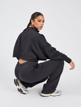 Thumbnail 5 of Threads Quarter Zip Crop - Onyx Black, 5 of 7