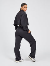 Thumbnail 2 of Threads Quarter Zip Crop - Onyx Black, 2 of 7