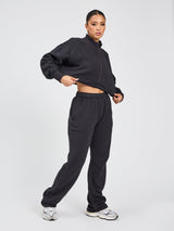 Thumbnail 6 of Threads Quarter Zip Crop - Onyx Black, 6 of 7
