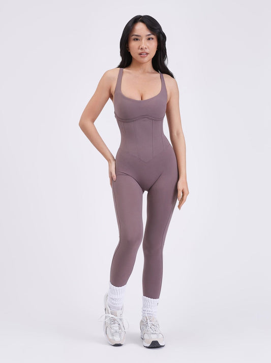 Corset Bodysuit - Mocha Berry