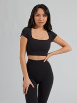 Thumbnail 4 of Butter Crop Top - Onyx Black, 4 of 9