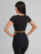 Thumbnail 6 of Butter Crop Top - Onyx Black, 6 of 9