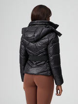 Thumbnail 4 of Waist Taper Puffer Jacket - Onyx Black, 4 of 10
