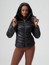 Thumbnail 8 of Waist Taper Puffer Jacket - Onyx Black, 8 of 10