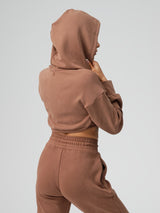 Thumbnail 5 of Luxe Bolero Hoodie - Cocoa, 5 of 6