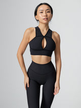Thumbnail 26 of Sphynx Ribbed Sports Bra - Onyx Black, 26 of 27